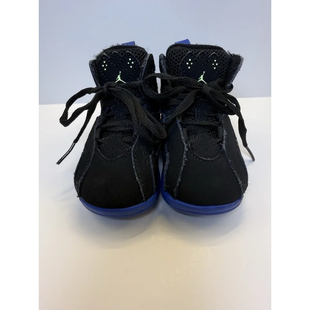 Nike Air Jordan Toddler Sneaker Tennis Shoes Size 4C Black Suede / Royal Blue